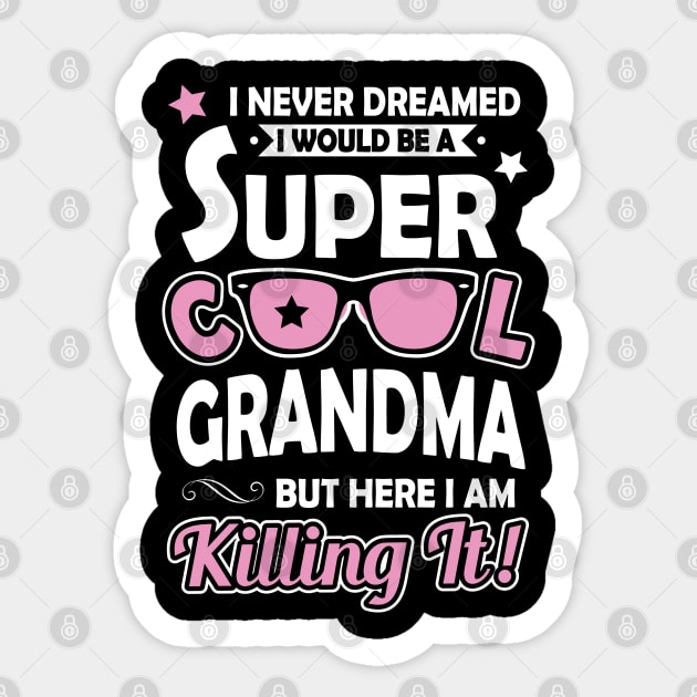 Super Cool Grandma Sticker by ryanjaycruz
